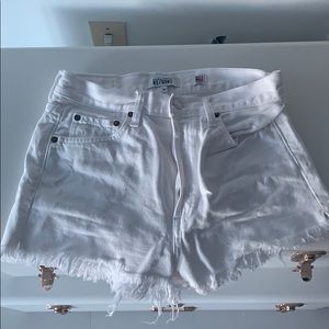 Solid/striped x re/done white shorts size 28
